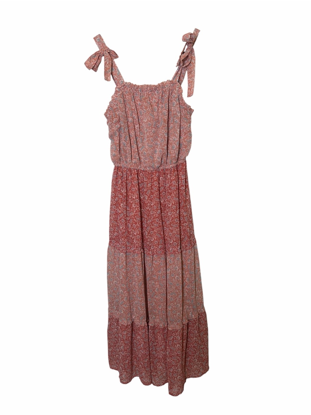 Sincerely Womens Jules Pink Floral Tiered Maxi Dress Size Medium - Picture 2 of 7